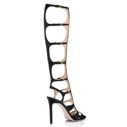 TOM FORD PRINTED TEJUS PARADIS KNEE HIGH SANDAL BLACK