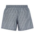 FENDI BLUE NYLON SHORTS