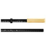 TOM FORD STAMPED CROCODILE LEATHER 15 MM BAR BELT BLACK