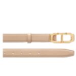 TOM FORD PALMELLATO EFFECT LEATHER BELT LIGHT BEIGE