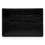 TOM FORD SHINY STAMPED CROCODILE LEATHER CLASSIC TF CARD HOLDER