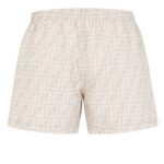 FENDI BEIGE FF NYLON SWIM SHORTS