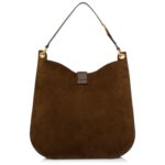 TOM FORD SUEDE LEATHER AND SMOOTH LEATHER TARA LARGE CROSSBODY