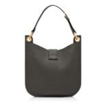 TOM FORD GRAIN LEATHER TARA SMALL CROSSBODY GRAPHITE