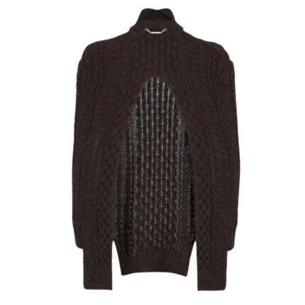 FENDI SWEATER DARK PURPLE WOOL PULLOVER
