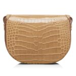TOM FORD SHINY STAMPED CROCODILE LEATHER WALLIS CROSSBODY BAG LIGHT BEIGE
