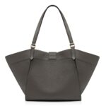 TOM FORD GRAIN LEATHER TARA MEDIUM TOTE GRAPHITE