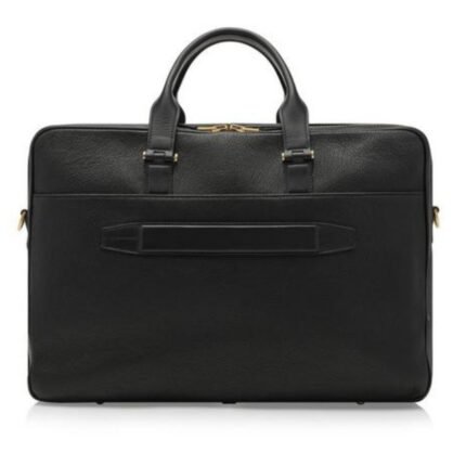 TOM FORD GRAIN LEATHER DOUBLE ZIP BRIEFCASE