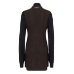 FENDI DARK PURPLE WOOL DRESS