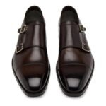 TOM FORD BURNISHED LEATHER ELKAN MONK STRAP
