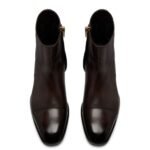 TOM FORD BURNISHED LEATHER HAINAUT ZIP BOOT