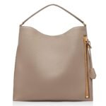 TOM FORD GRAIN LEATHER ALIX LARGE HOBO BLACK