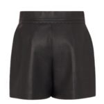 FENDI BLACK LEATHER SHORTS