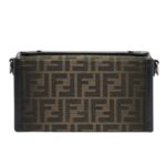 FENDI SELLERIA SIESTA SMALL BLACK LEATHER BAG WITH 266 HAND-SEWN TOPSTITCHES