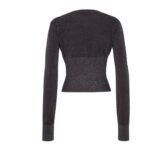 FENDI CARDIGAN BLACK METALLIC YARN JERSEY