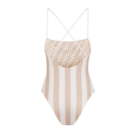 FENDI SWIMSUIT BEIGE LYCRA REVERSIBLE