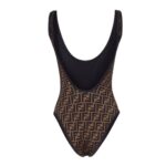 FENDI SWIMSUIT BROWN LYCRA REVERSIBLE SWIMSUIT