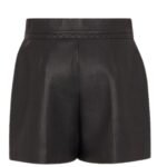 FENDI BLACK LEATHER SHORTS