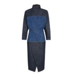 FENDI BLUE TWO-TONE DENIM DRESS