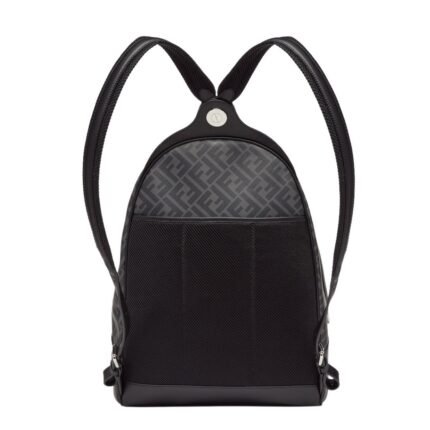 FENDI DIAGONAL CHIODO MEDIUM FF CANVAS BACKPACK