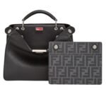 FENDI PEEKABOO ISEEU SMALL LUNAR NEW YEAR BLACK LEATHER BAG