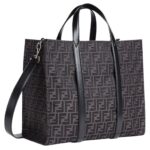FENDI FF JACQUARD SHOPPER FABRIC BAG