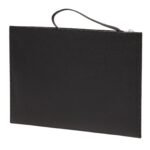 FENDI SELLERIA FLAT POUCH MEDIUM GREEN WITH 196 HAND-SEWN TOPSTITCHES