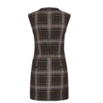FENDI BLUE WOOL AND VISCOSE DRESS
