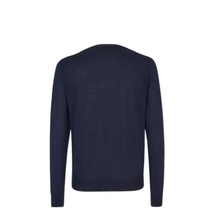 FENDI BLUE WOOL CARDIGAN