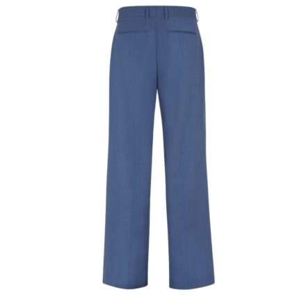 FENDI BLUE WOOL PANTS