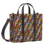 FENDI FF SHOPPING BAG MINI LUNAR NEW YEAR FABRIC WITH MULTICOLOR