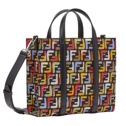 FENDI FF SHOPPING BAG MINI LUNAR NEW YEAR FABRIC WITH MULTICOLOR