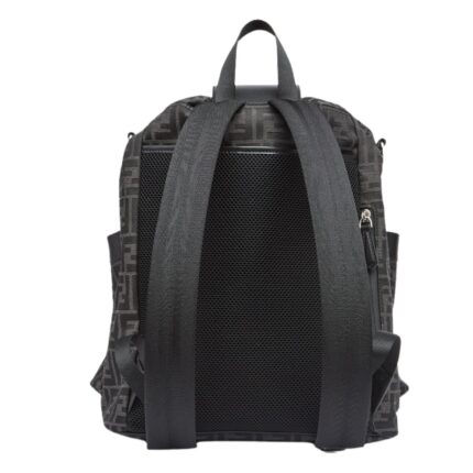 FENDI FF JACQUARD STRIKE MEDIUM FABRIC BACKPACK