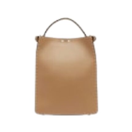 FENDI PEEKABOO ISEEU X-LITE SMALL BEIGE SELLERIA BAG WITH 524 HAND-SEWN STITCHES