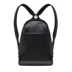FENDI CHIODO SHADOW DIAGONAL BLACK LEATHER BACKPACK