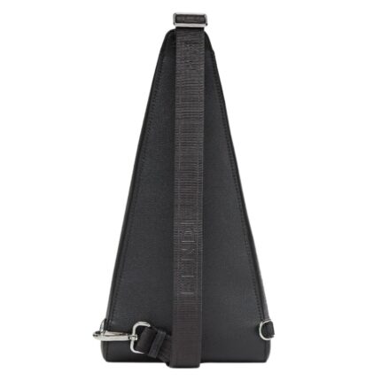 FENDI ROMA LEATHER CONO ONE-SHOULDER BACKPACK IN BLACK LEATHER