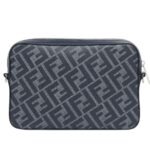 FENDI DIAGONAL CAMERA CASE BLUE FF CANVAS BAG