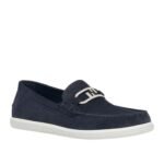 FENDI O LOCK LIGHT SUEDE LOAFERS