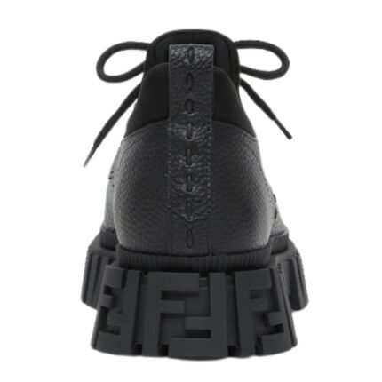 FENDI FORCE BLACK LEATHER LACE-UPS