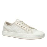 FENDI DOMINO WHITE FABRIC LOW-TOPS