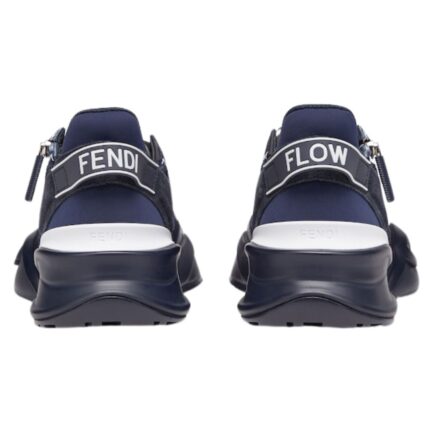 FENDI FLOW SNEAKERS BLUE FABRIC LOW-TOPS