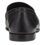 FENDI O LOCK BLACK LEATHER LOAFERS