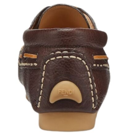 FENDI DECK BROWN LEATHER LACE UP