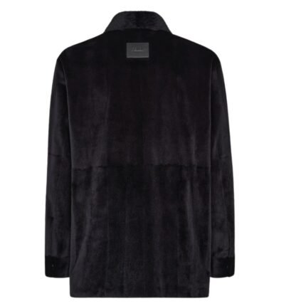 FENDI NAVY BLUE MINK BLOUSON