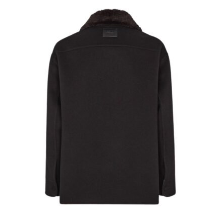 FENDI BLOUSON BLACK CASHMERE GO-TO JACKET