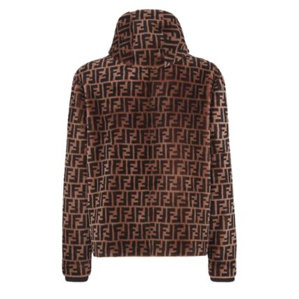 FENDI BLOUSON MULTICOLOR SHEARLING JACKET