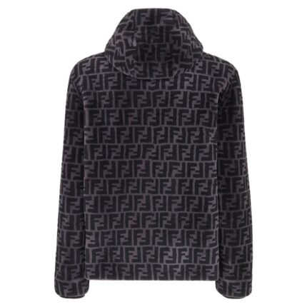 FENDI BLOUSON MULTICOLOR SHEARLING JACKET