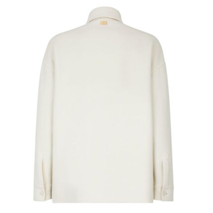 FENDI JACKET WHITE CASHMERE BLOUSON