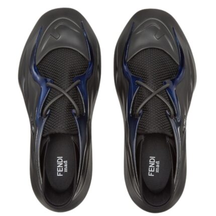 FENDI MAD SNEAKERS BLACK LYCRA RUNNING SHOE
