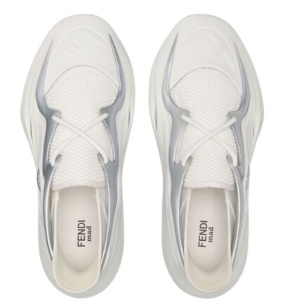 FENDI MAD SNEAKERS WHITE LYCRA RUNNING SHOE